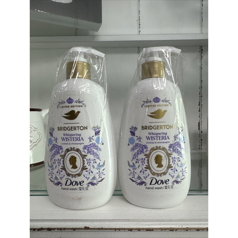 2 X Bridgerton WHISPERING WISTERIA Orchid Champagne HAND WASH Dove Soap